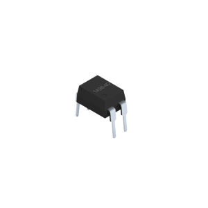 A black, rectangular electronic component with four metal pins, resembling a Photo-MOSFET Relay or optocoupler, is shown against a white background. The top is labeled 1136-4D. by Standex Detect
