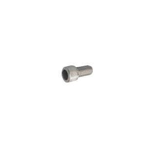 A small, metallic hex socket cap screw with a cylindrical head and threaded body, suitable for use with PM Series Magnet assemblies, isolated on a white background. by Standex Detect